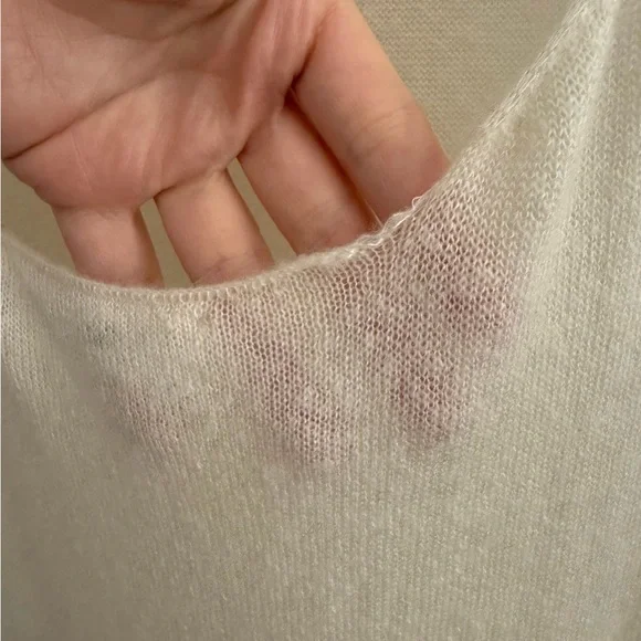 NEW Aya Muse Aura Ivory Cream Silk Wool Cashmere Sleeveless Dress Large - Picture 10 of 15